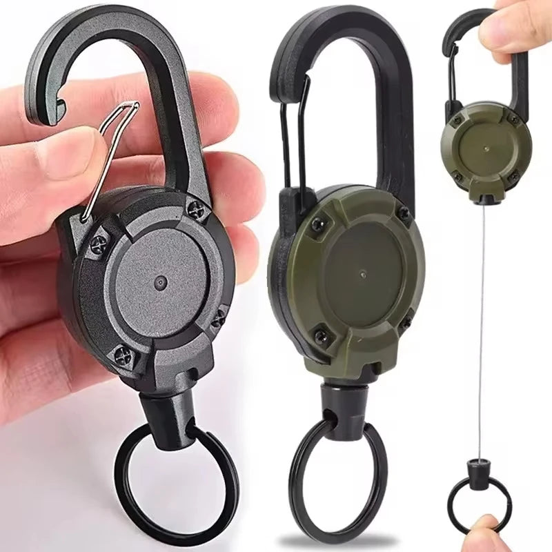 Retractable Karabiner with Steel Cable