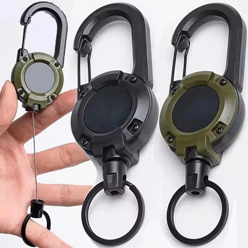 Retractable Karabiner with Steel Cable