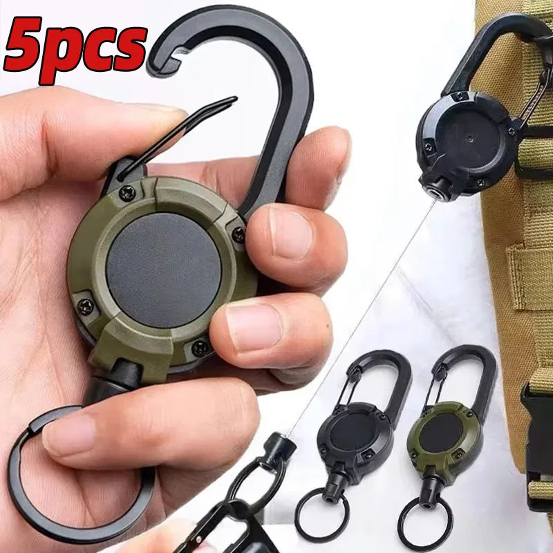 Retractable Karabiner with Steel Cable