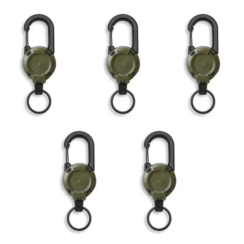 Retractable Karabiner with Steel Cable