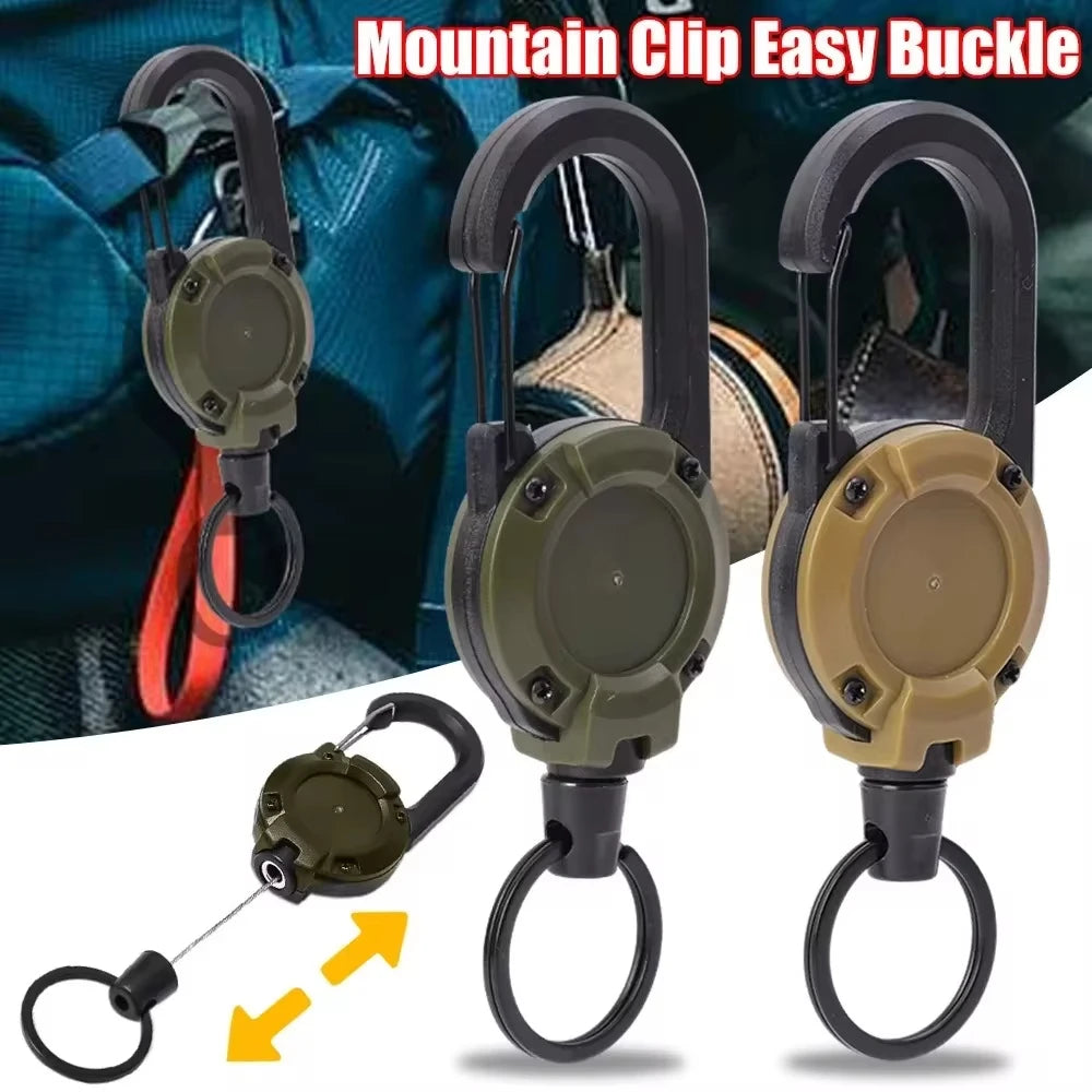 Retractable Karabiner with Steel Cable
