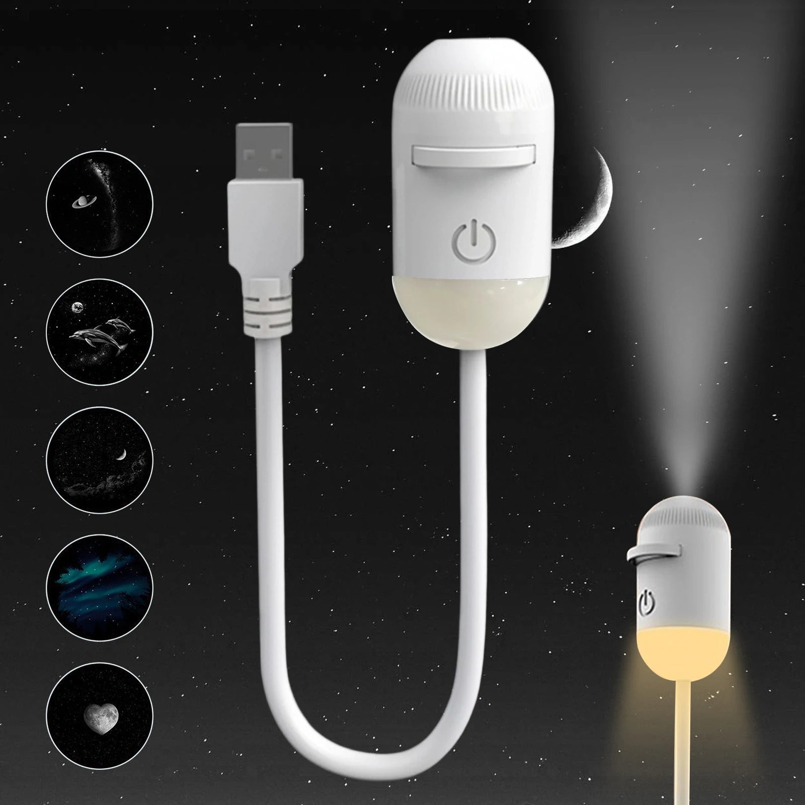 Mini Projektor Gwiazd Galaktyka LED Lampka
